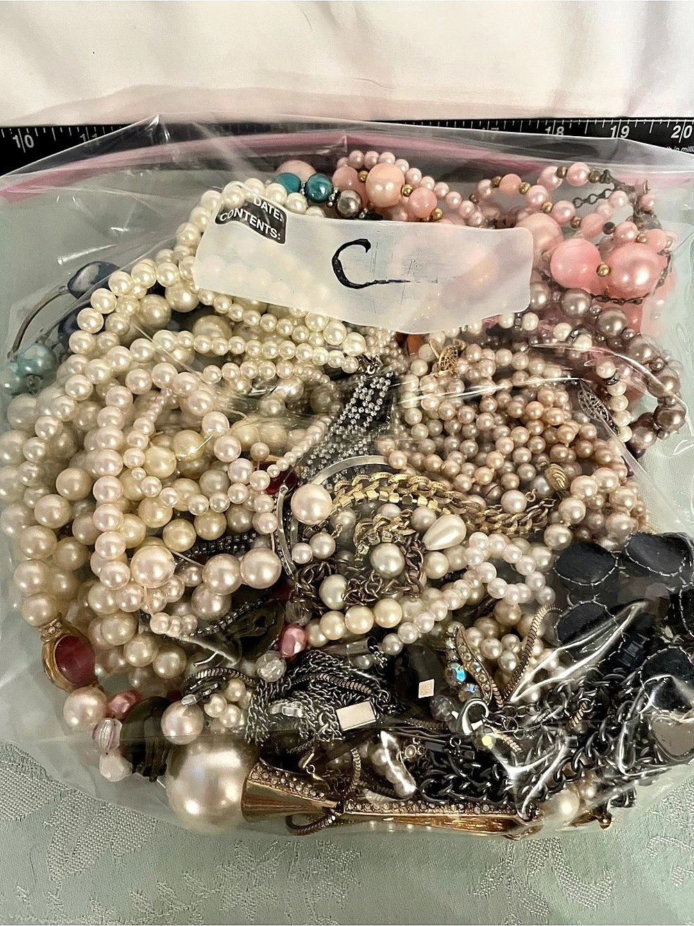 Assorted Pearl Jewelry Lot in White & Pink